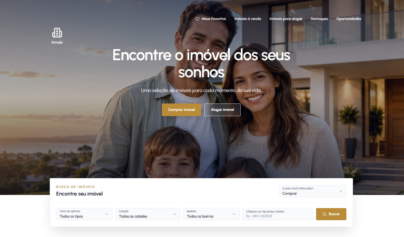 Exemplo de vitrine minimalista para imobiliária