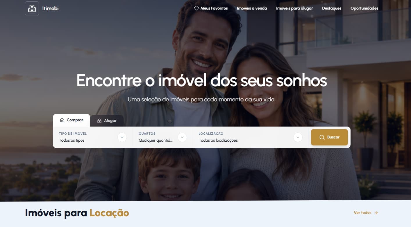 Exemplo de vitrine premium para imobiliária