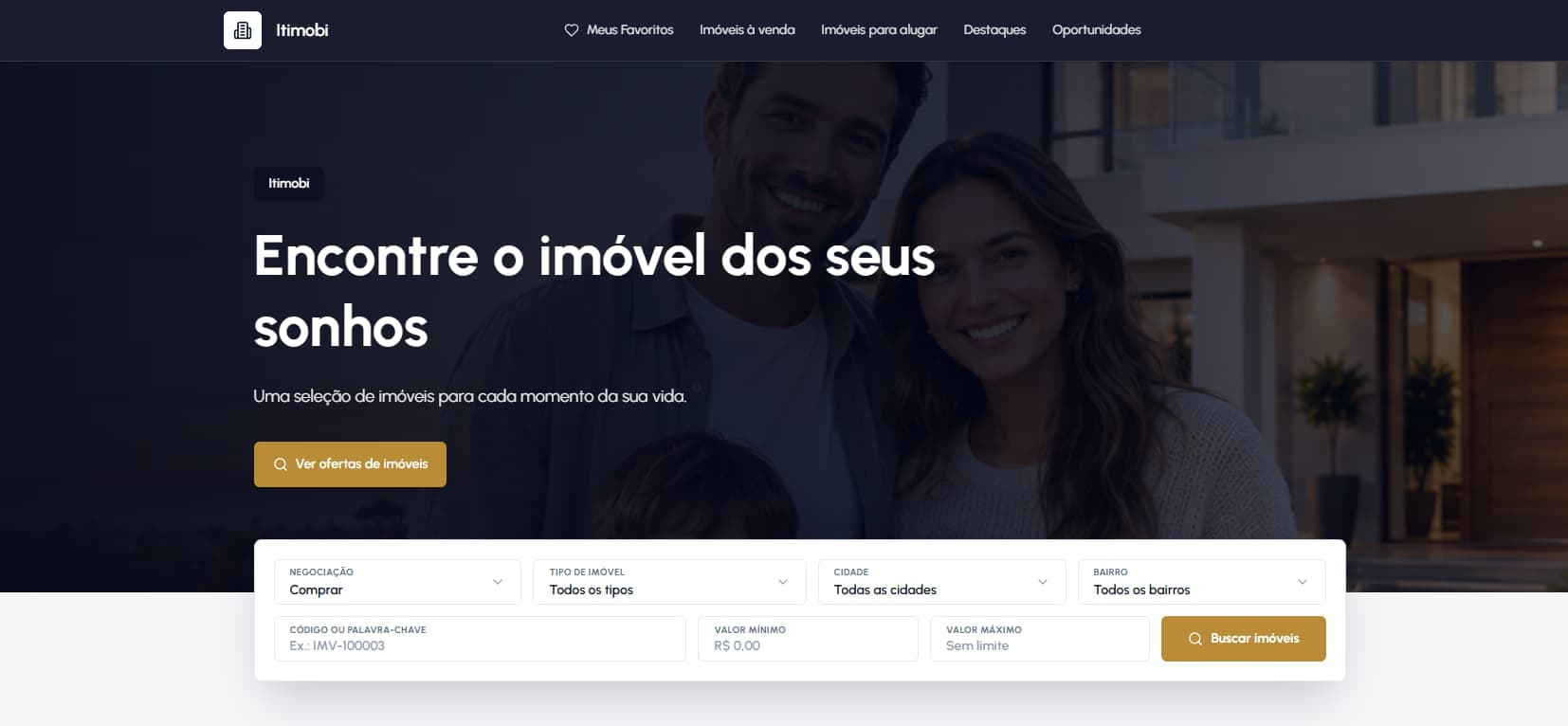 Exemplo de vitrine profissional para imobiliária