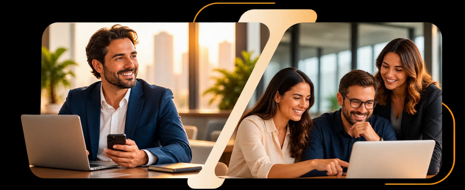 Corretor autônomo e equipe de imobiliária acompanhando seus atendimentos